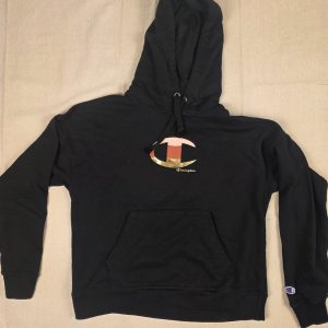 Champion Big C Logo Pullover Hoodie Men's M Black