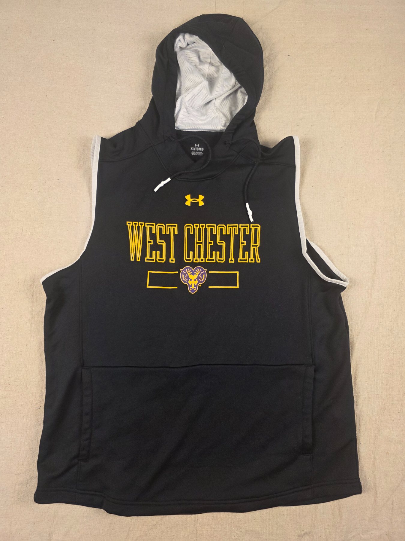 Under Armour West Chester Rams Sleeveless Hoodie Men's XL Black