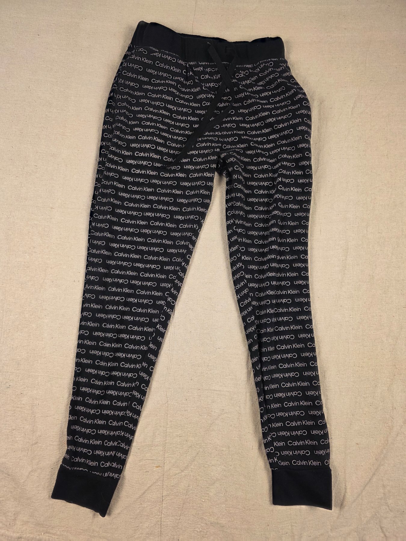 Calvin Klein Logo Print Jogger Sweatpants Women's S/P Black