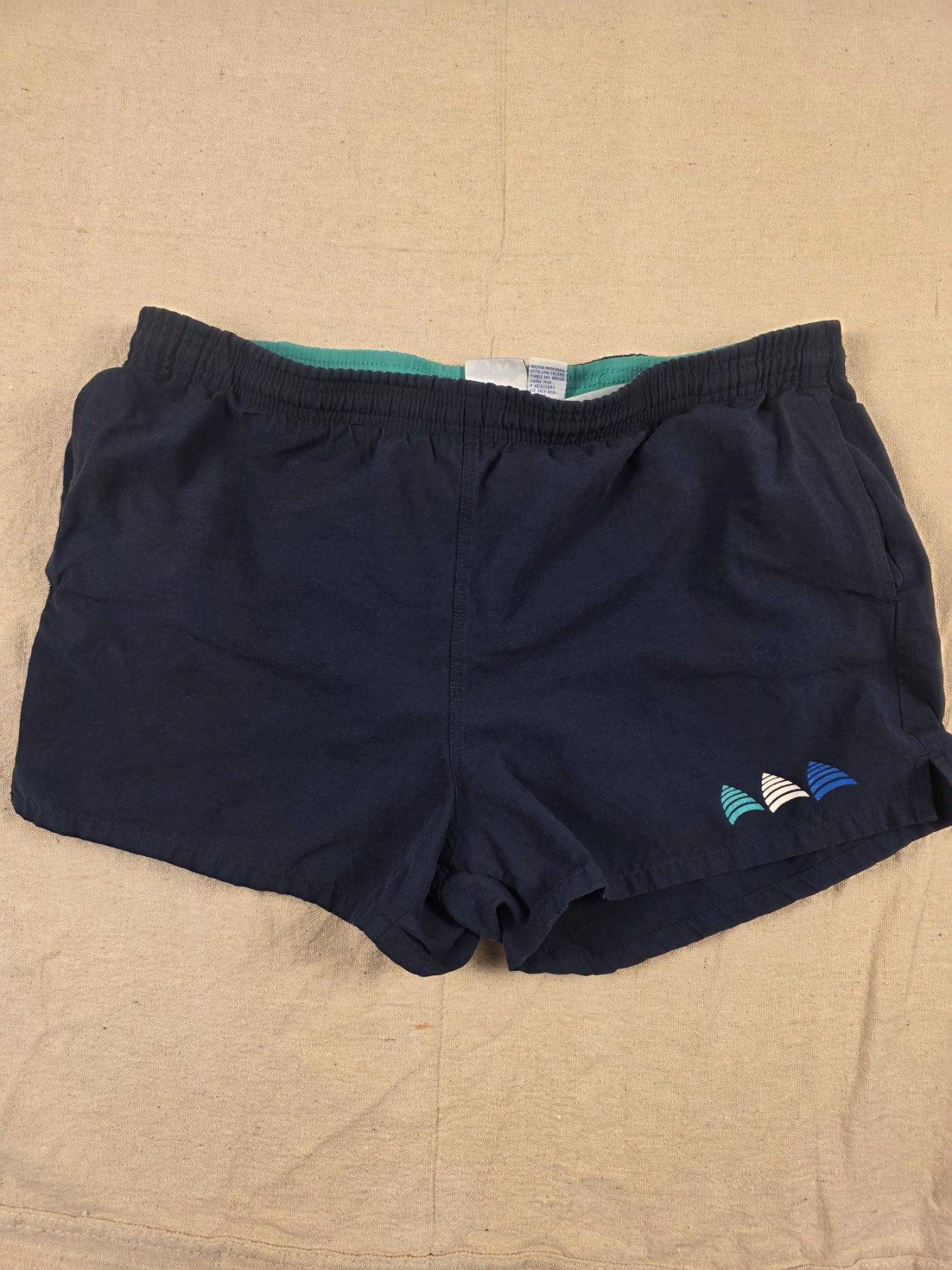 Rim Rock Wear Vintage Swim Trunks Men's M Navy Blue Mesh Lined Shorts