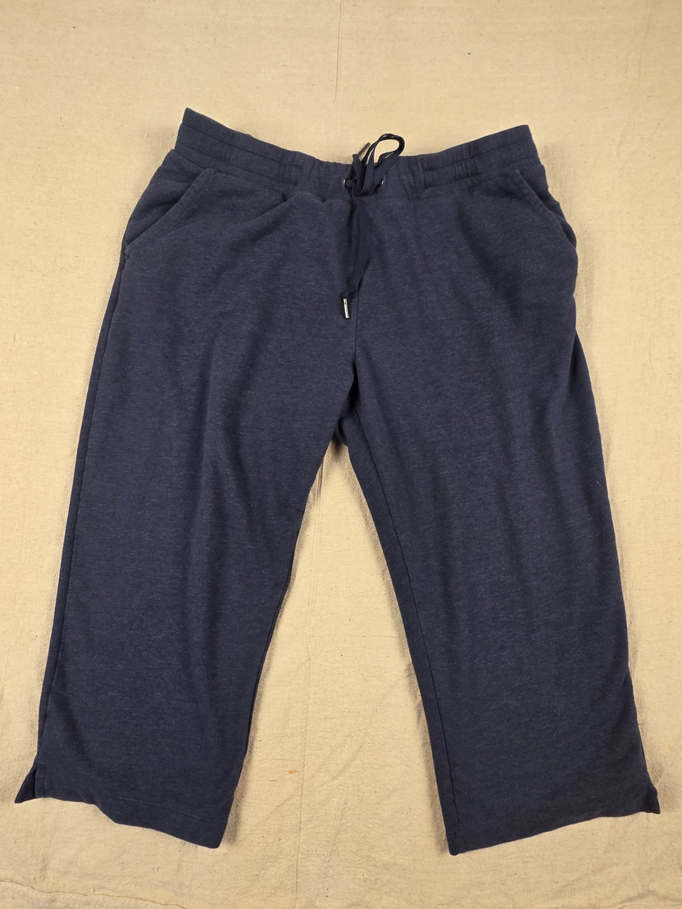 Eddie Bauer Sweatpants Drawstring Women's XL Navy Blue