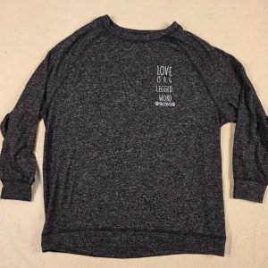BOBS Skechers Love Graphic Crewneck Sweatshirt Women's M Gray