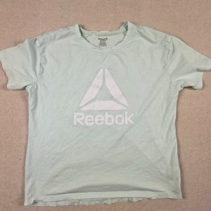 Reebok Logo Graphic Short Sleeve Crew Neck T-Shirt Women’s S Mint Green