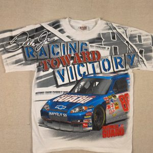 Chase Authentics Dale Earnhardt Jr NASCAR Racing T-Shirt Men's M White Y2K