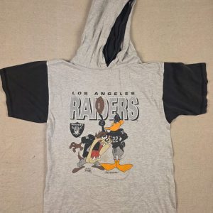 Vintage 1994 Signal Sports Los Angeles Raiders Taz Hooded T-Shirt L