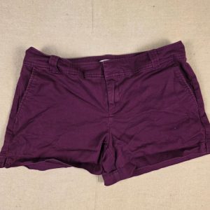 New York & Company Chino Shorts Women’s Size 6 Purple Cotton Stretch
