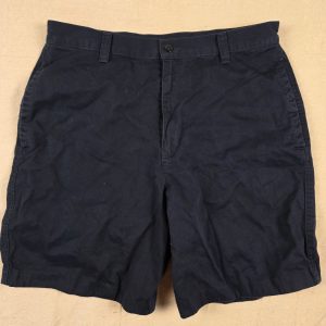 Dockers Khakis Flat Front Chino Shorts Men's 34 Navy Blue Cotton