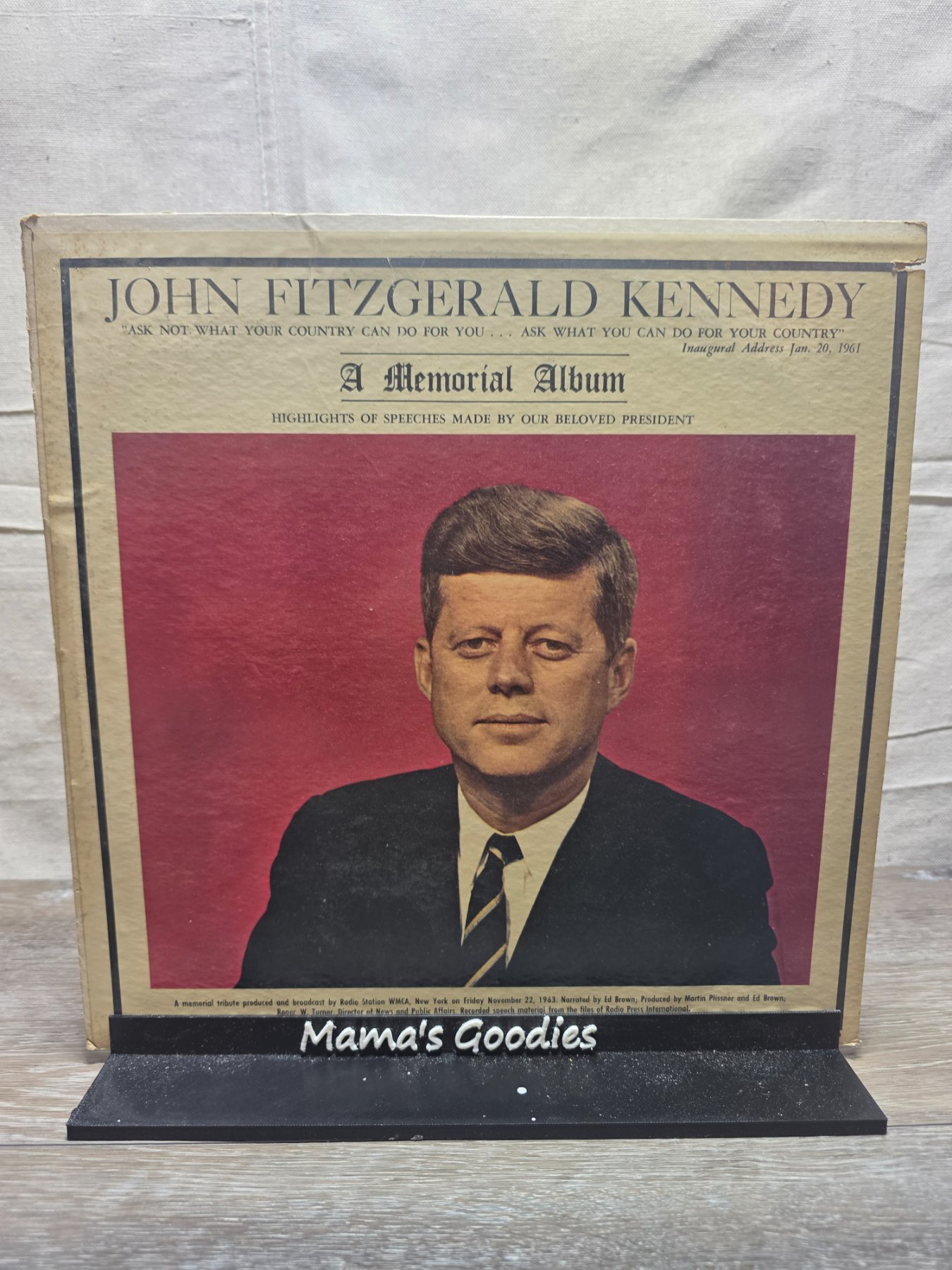 Vintage John Fitzgerald Kennedy A Memorial Album 1963 LP Premier 2099