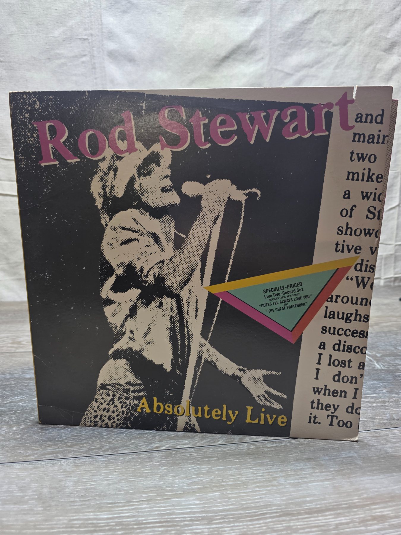 Rod Stewart Absolutely Live 1982 2 LP Vinyl Warner Bros 1-23743