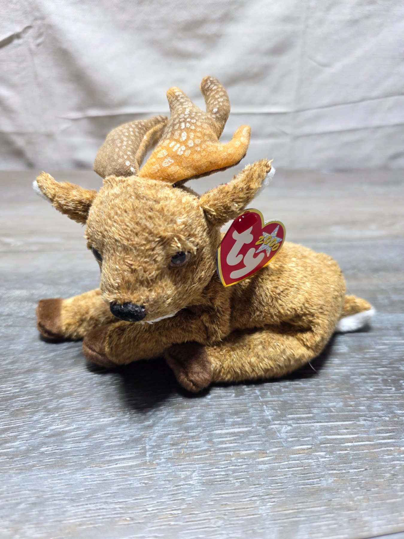 TY Beanie Baby Roxie Reindeer 2000 Plush with Tags