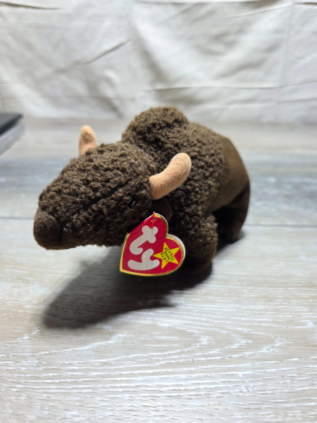 Vintage 1998 Ty Beanie Babies Roam Buffalo Bison Plush with Tags