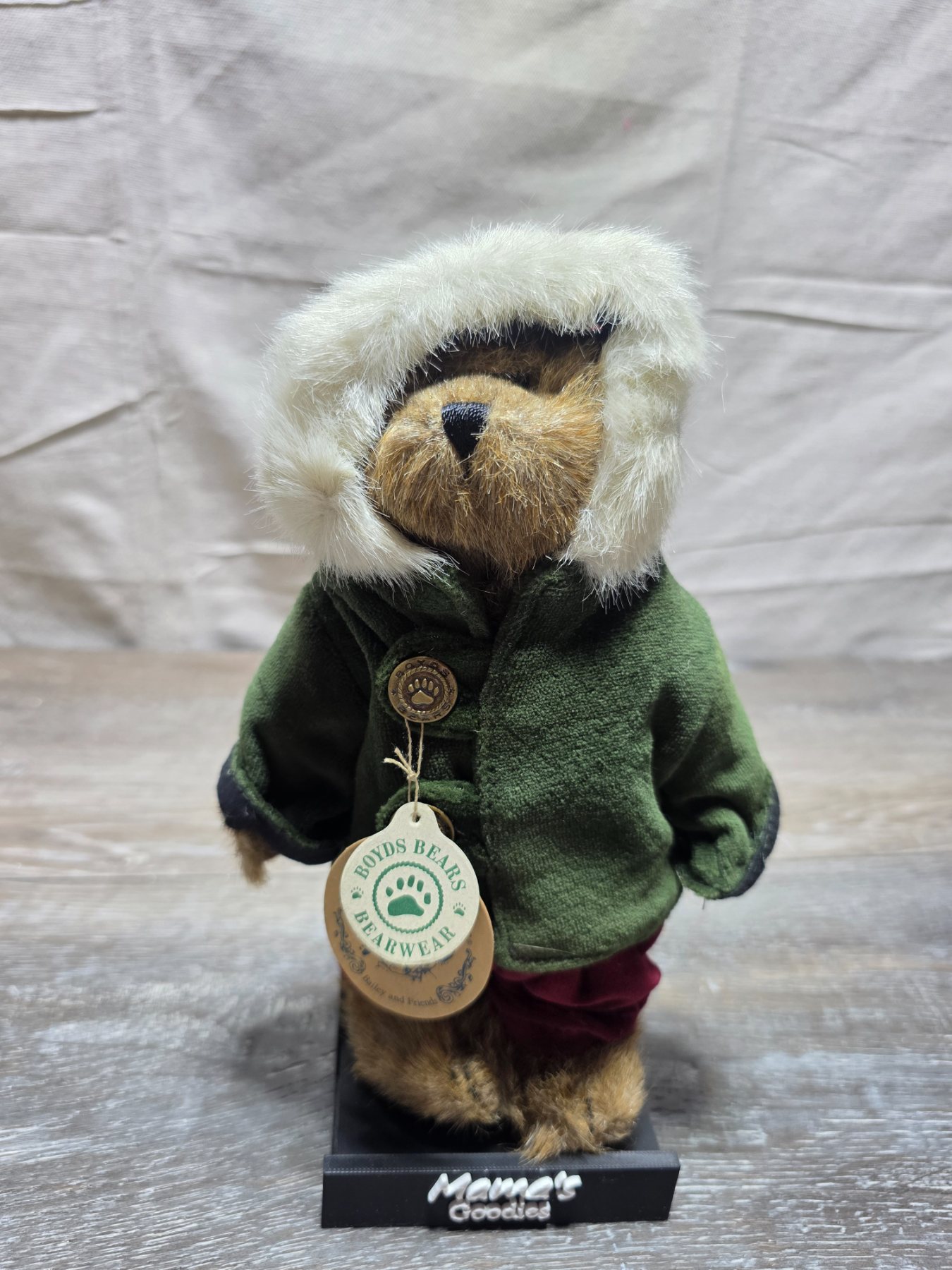 Boyds Bears Matthew H. Bear #91756 Green Parka Plush 8" Tags