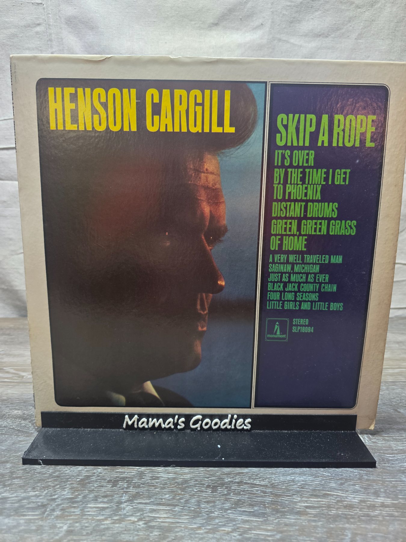 Henson Cargill Skip A Rope 1968 Monument SLP 18094 Stereo LP