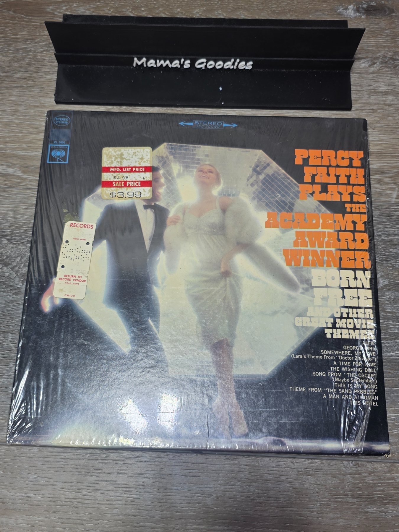 Percy Faith Plays Academy Award Winner Born Free LP CS 9450