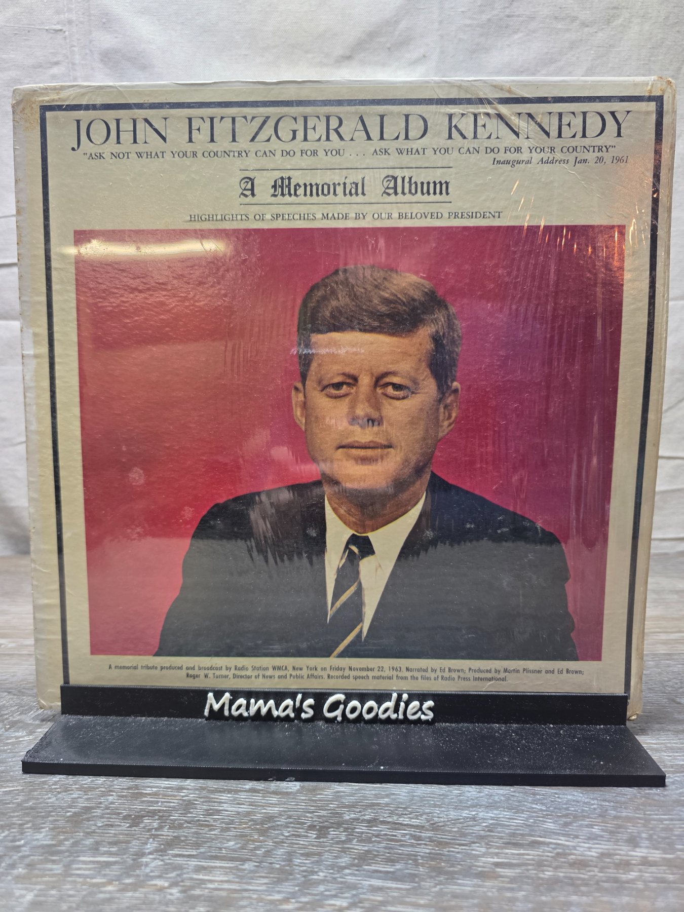 Vintage 1963 John Fitzgerald Kennedy A Memorial Album LP Premier 2099