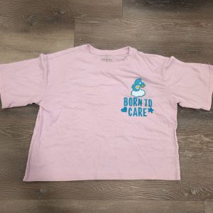 Care Bears Born To Care Cropped T-Shirt Women's M 7/9 Pink