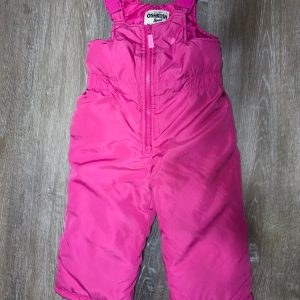 OshKosh B'gosh Girls Pink Insulated Snow Bibs 24M