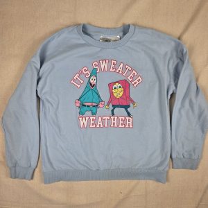 Nickelodeon SpongeBob SquarePants Sweatshirt Sweater Weather Unisex L Blue