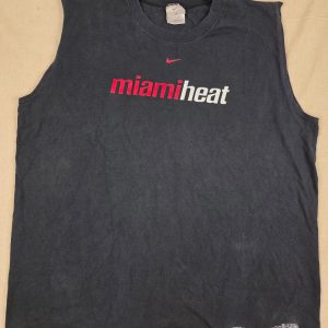 Nike Miami Heat NBA Sleeveless Tank Top Men's XL Black Y2K Made USA