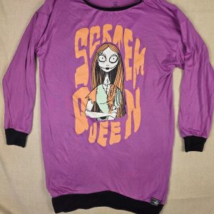 Disney Nightmare Before Christmas Sally Scream Queen Sleep Shirt Womens S Purple