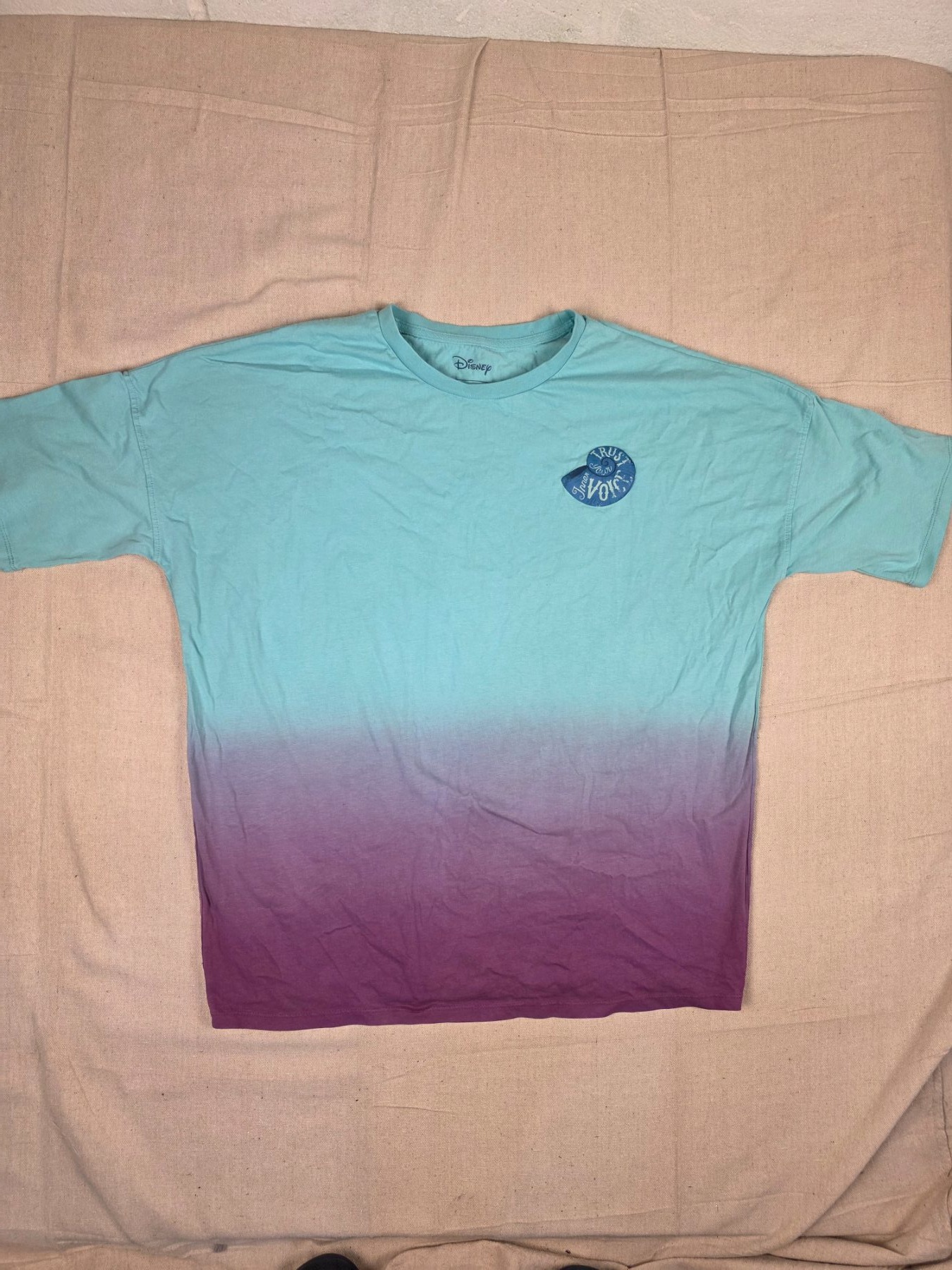 Disney The Little Mermaid Ombre T-Shirt Women's S Blue Purple