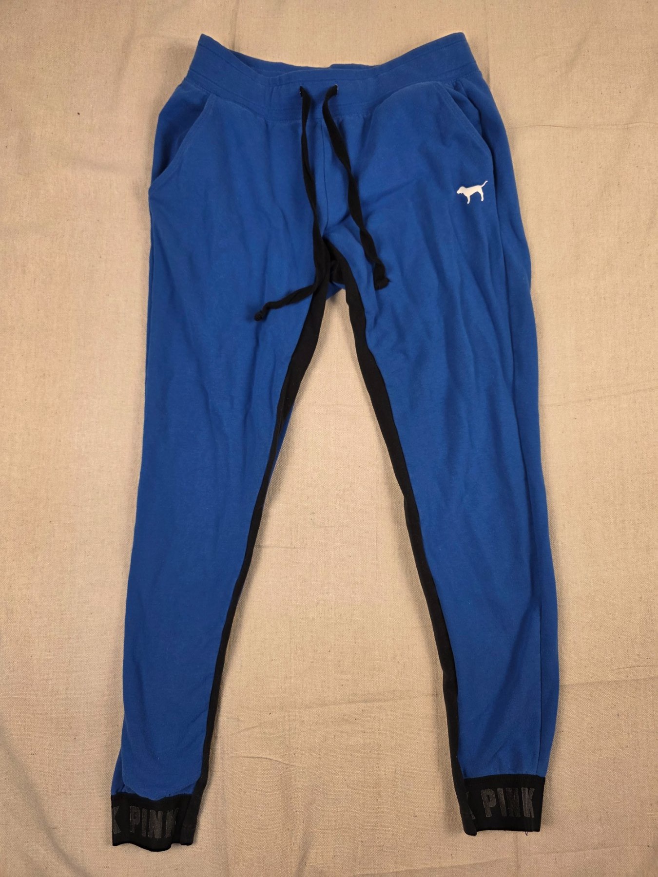 Victoria's Secret PINK Logo Jogger Sweatpants Women's S Blue Black