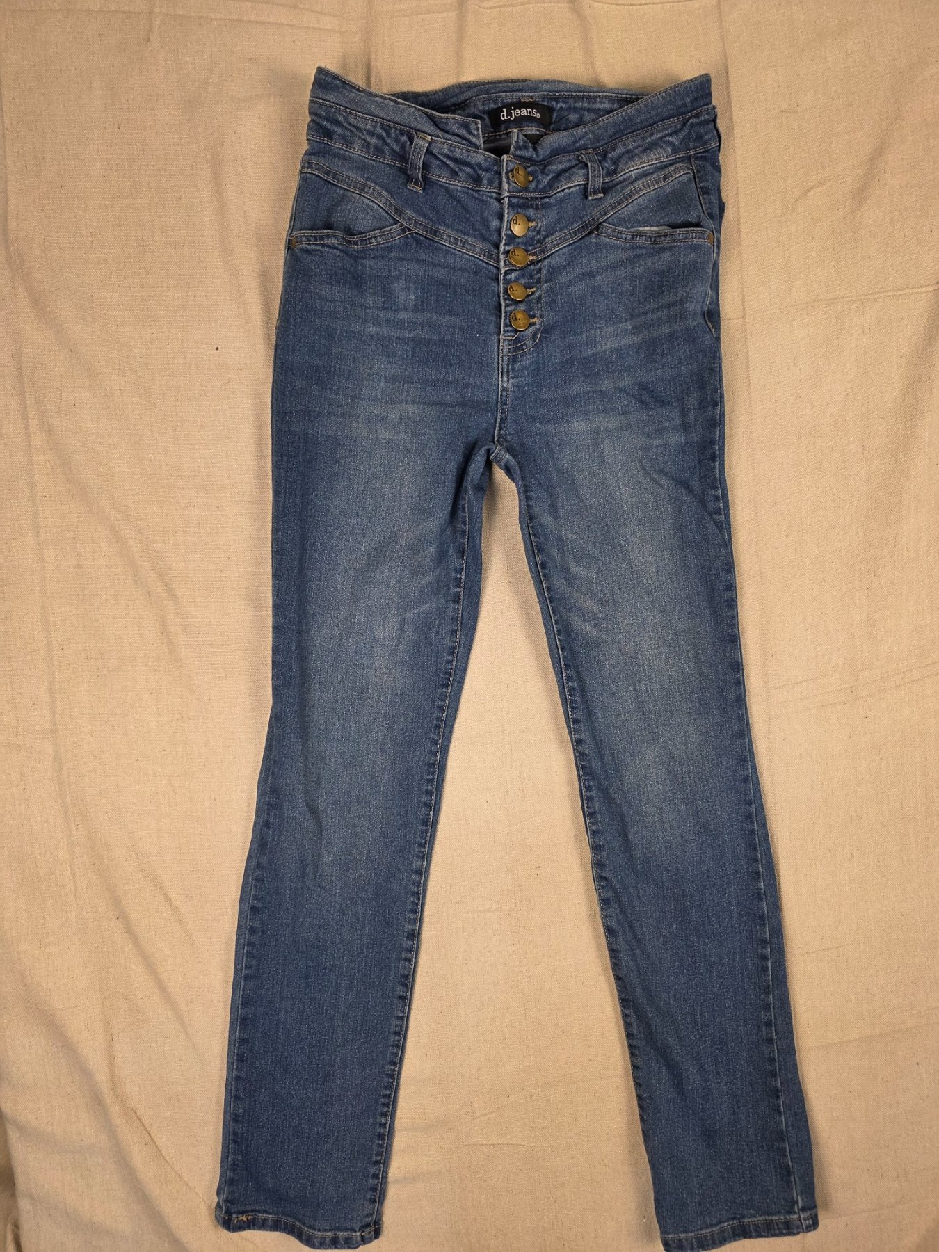 d.jeans Women's High Rise Skinny Jeans Size 4 Blue Button Fly