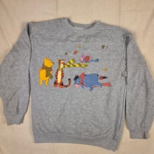 Disney Winnie the Pooh Friends Gray Graphic Crewneck Sweatshirt Youth S 4-6