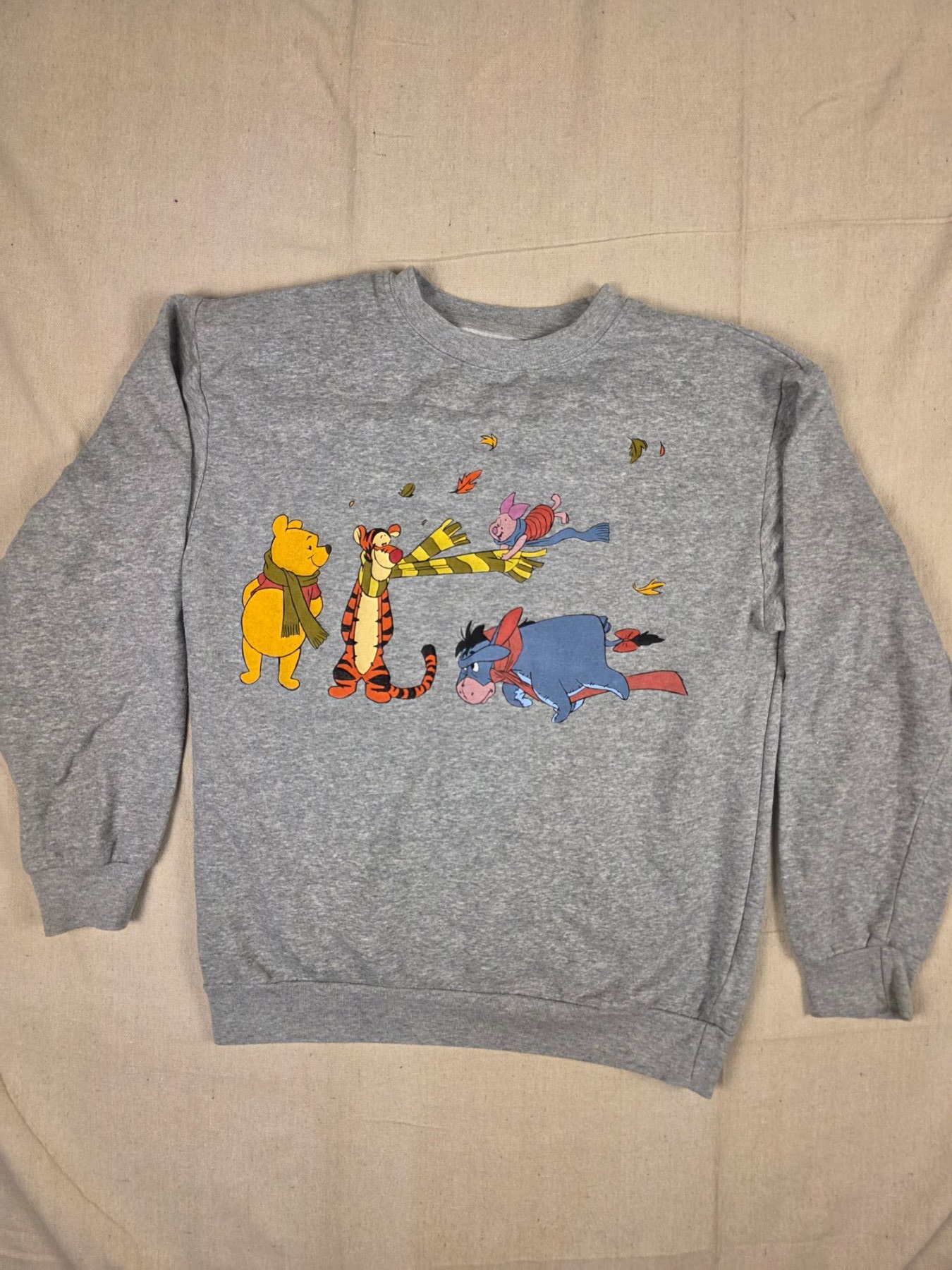Disney Winnie the Pooh Friends Gray Graphic Crewneck Sweatshirt Youth S 4-6