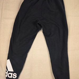 Adidas Jogger Sweatpants Big Logo Unisex Adult S Black Fleece