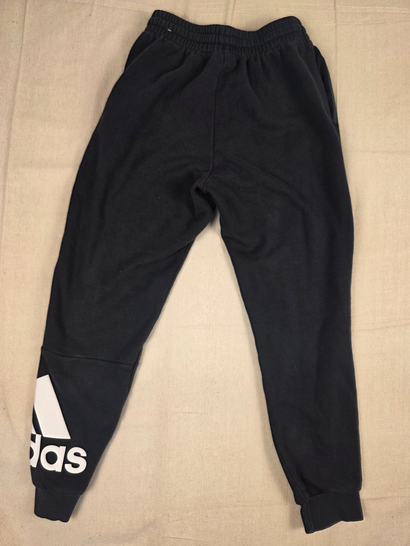 Adidas Jogger Sweatpants Big Logo Unisex Adult S Black Fleece
