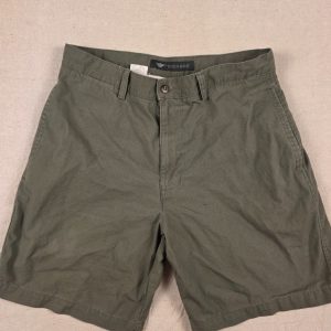 Dockers Chino Shorts Men's Olive Green Flat Front Button Pocket
